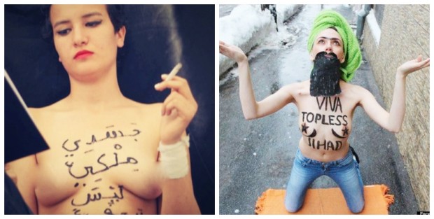 A foto de Amina Tyler; e o Topless Jihad Day, organizado pelo Femen