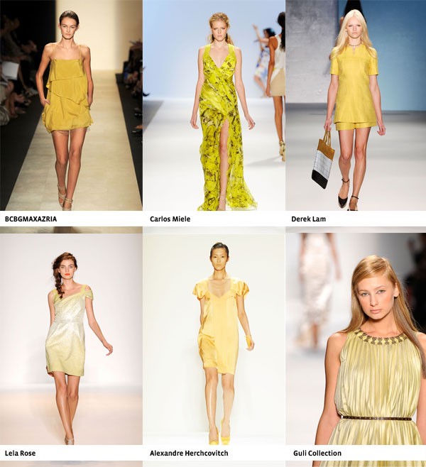 Direto da semana de moda de NY, o amarelo pode ser a cor da vez