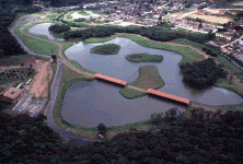 Vista aérea do parque Tingüi